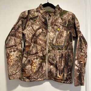 Cabela's Zonz Women’s Sz: M Woodlands Camo Full-Zip Fleece Lined Hunting Jacket.